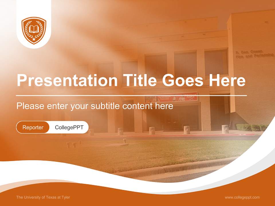 The University of Texas at Tyler Lecture Sharing and Networking Event PPT Template4:3 ratio PPT effect preview image4