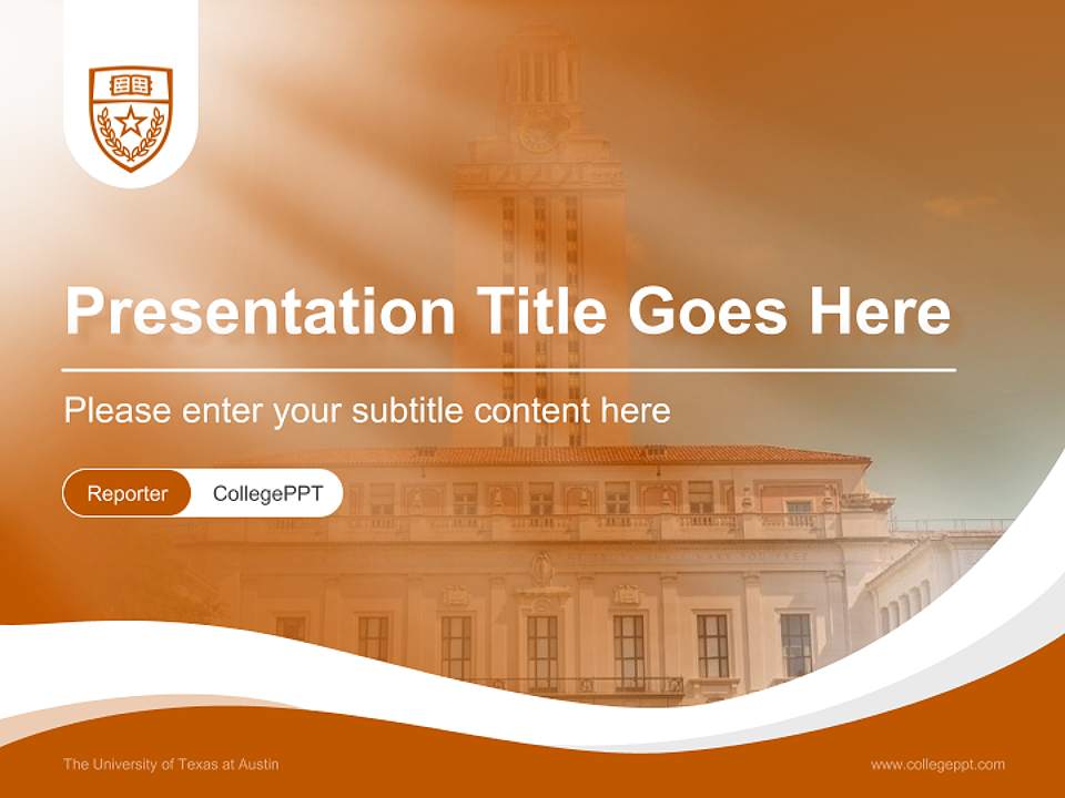 The University of Texas at Austin Lecture Sharing and Networking Event PPT Template4:3 ratio PPT effect preview image4