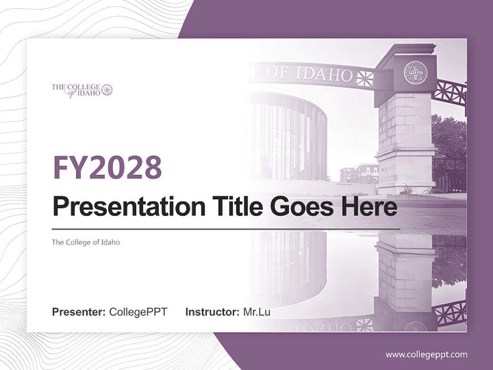 The College of Idaho Academic Presentation/Research Findings Report PPT Template4:3 ratio PPT effect preview image5