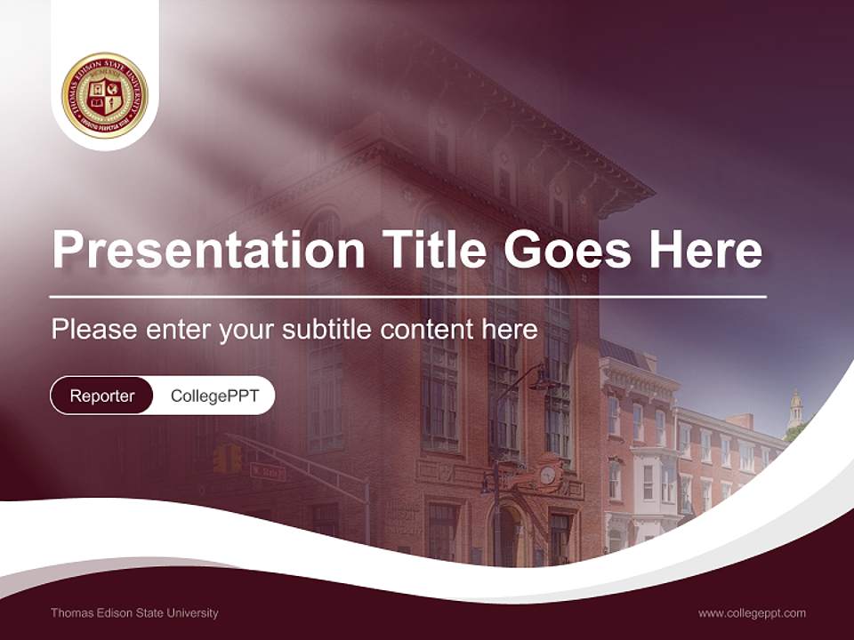 Thomas Edison State University Lecture Sharing and Networking Event PPT Template4:3 ratio PPT effect preview image4