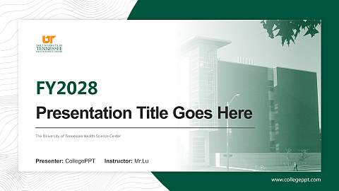 The University of Tennessee Health Science Center Academic Presentation/Research Findings Report PPT Template