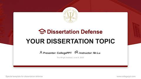 The Wright Institute Graduation Thesis Defense PPT Template