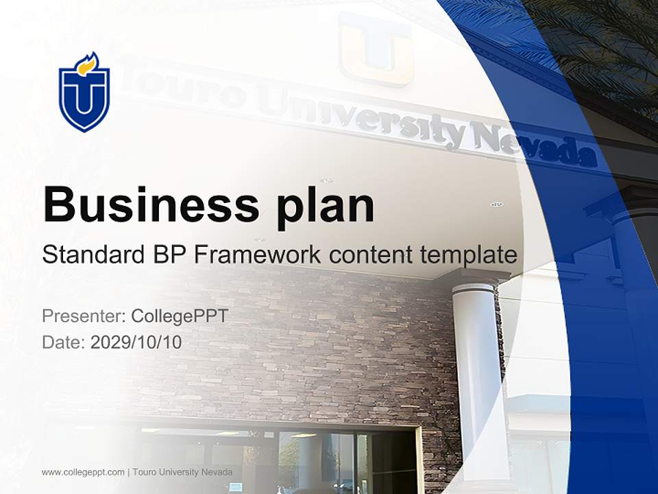 Touro University Nevada Competition/Entrepreneurship Contest PPT Template4:3 ratio PPT effect preview image9