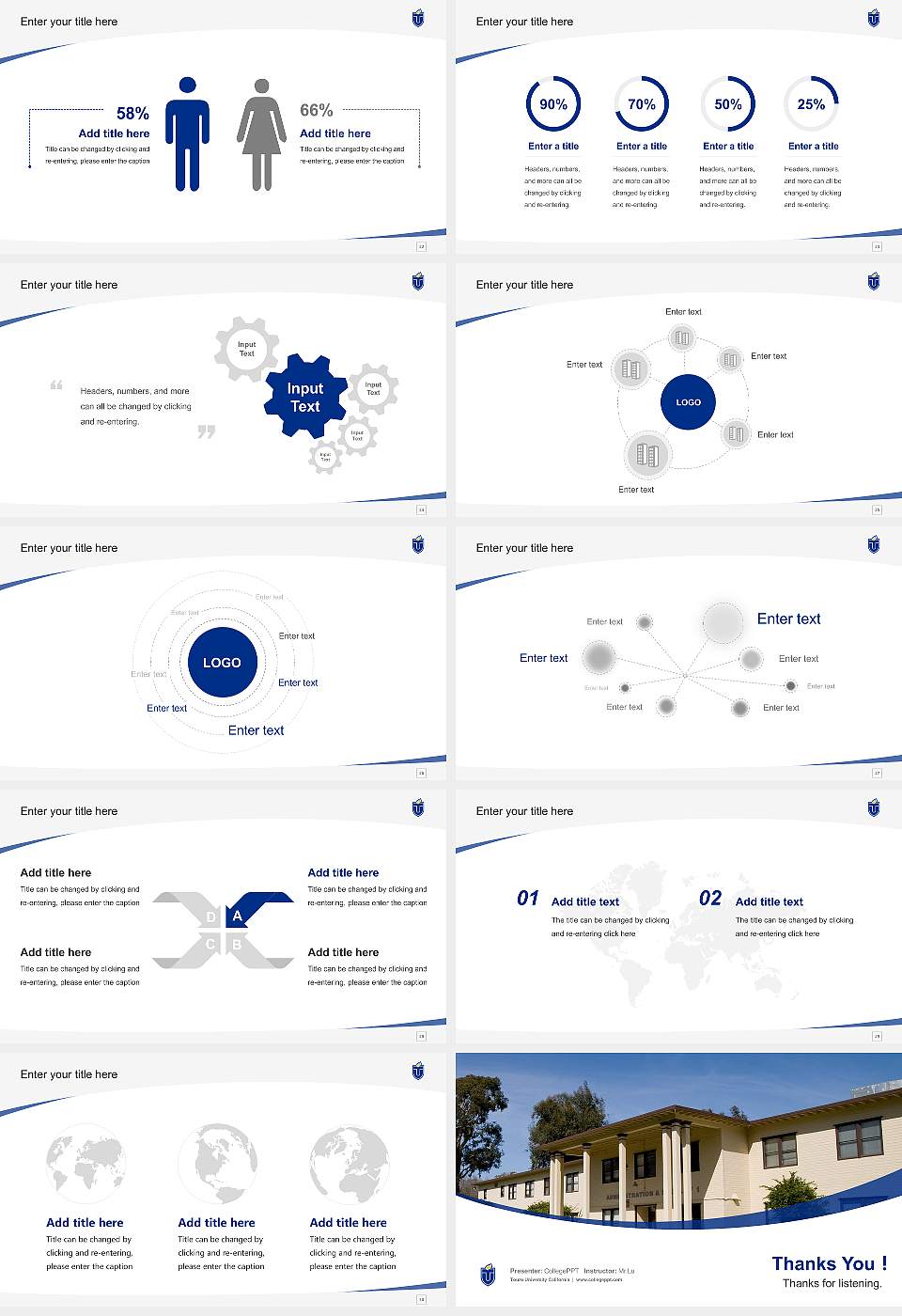 Touro University California Course/Courseware Creation PPT Template16:9 ratio PPT effect preview image4