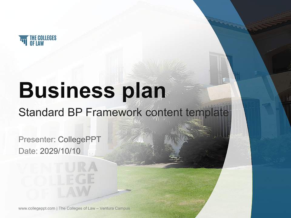 The Colleges of Law – Ventura Campus Competition/Entrepreneurship Contest PPT Template4:3 ratio PPT effect preview image9