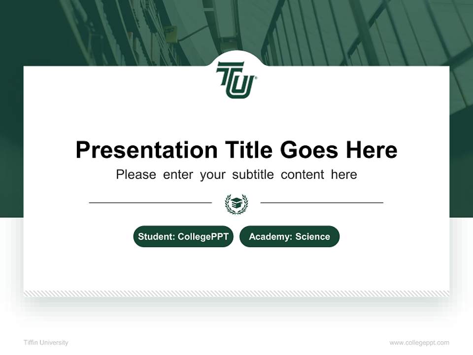Tiffin University National Scholarship Defense PPT Template4:3 ratio PPT effect preview image4