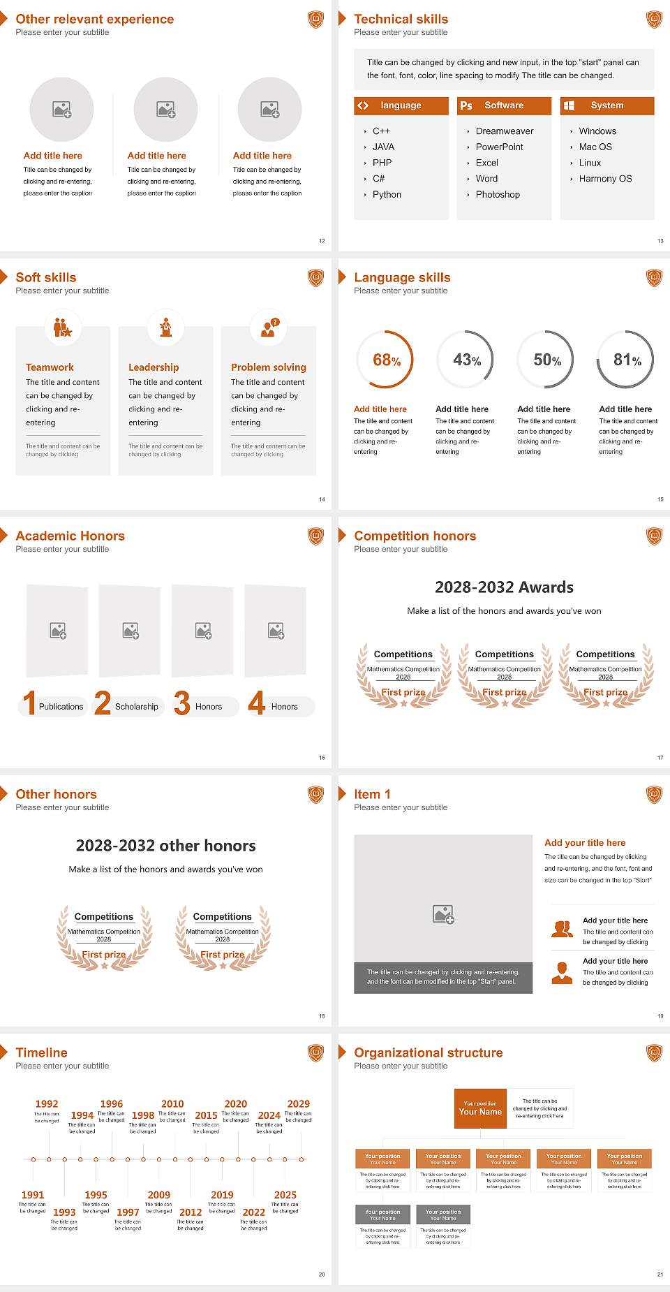 The University of Texas at Tyler Resume PPT Template4:3 ratio PPT effect preview image3