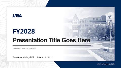 The University of Texas at San Antonio Academic Presentation/Research Findings Report PPT Template