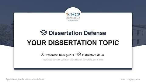 The College of Health Care Professions-Houston Northwest Graduation Thesis Defense PPT Template