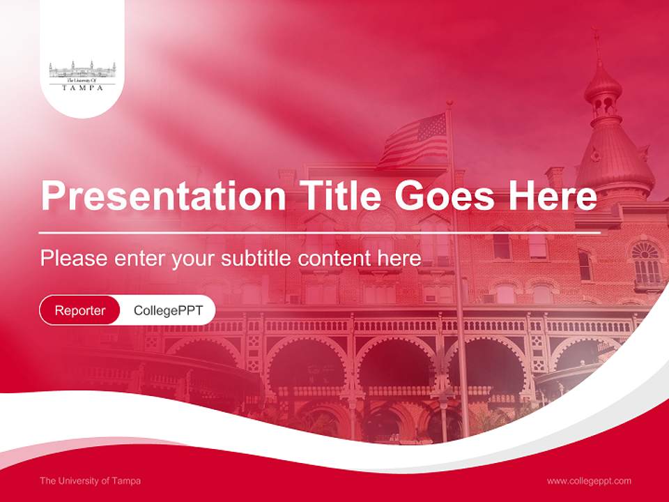 The University of Tampa Lecture Sharing and Networking Event PPT Template4:3 ratio PPT effect preview image4