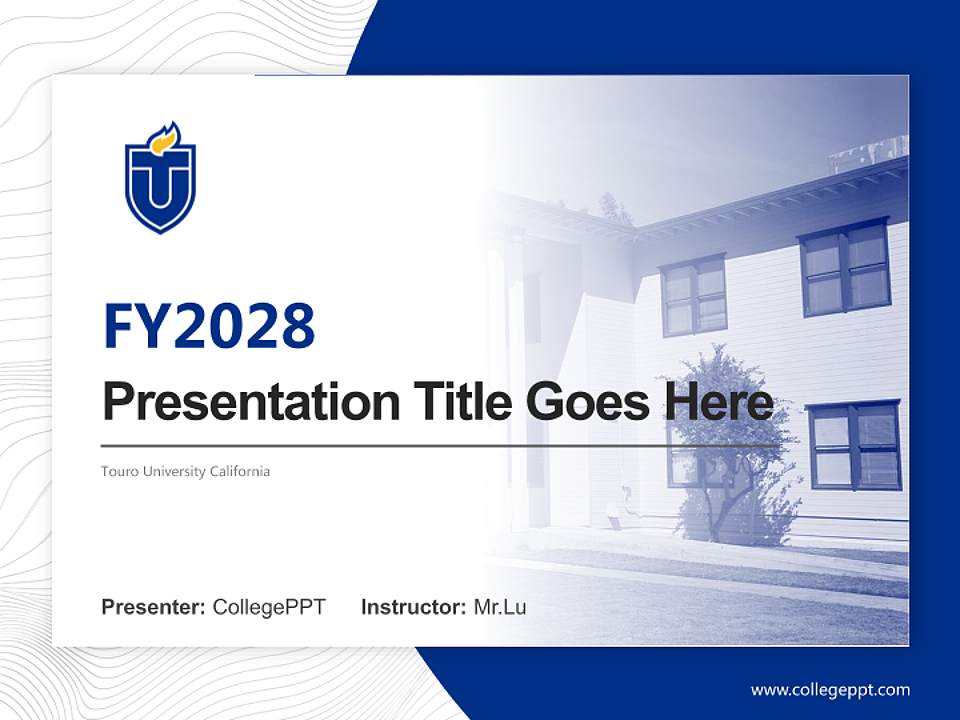 Touro University California Academic Presentation/Research Findings Report PPT Template4:3 ratio PPT effect preview image5