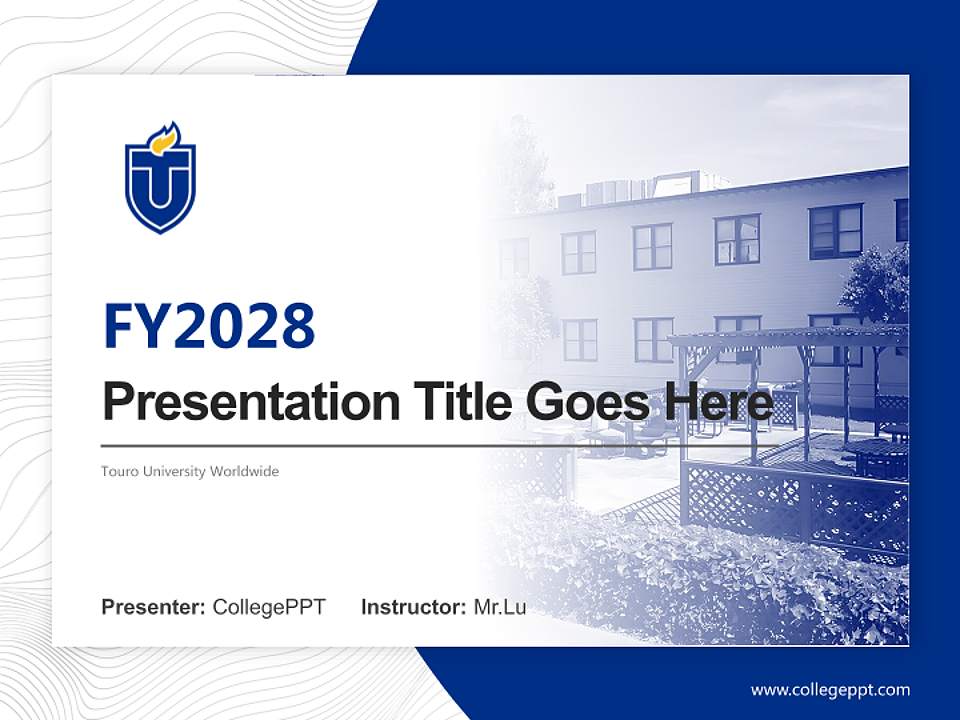 Touro University Worldwide Academic Presentation/Research Findings Report PPT Template4:3 ratio PPT effect preview image5