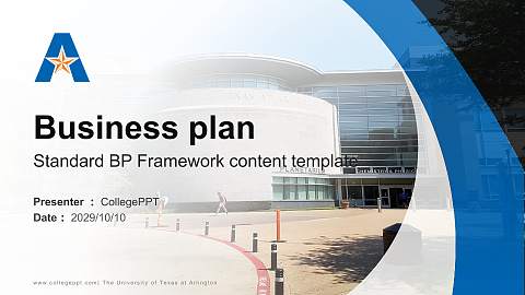 The University of Texas at Arlington Competition/Entrepreneurship Contest PPT Template