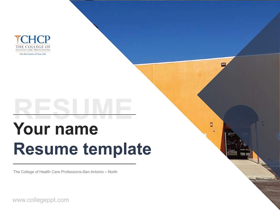 The College of Health Care Professions-San Antonio – North Resume PPT Template4:3 ratio PPT effect preview image5