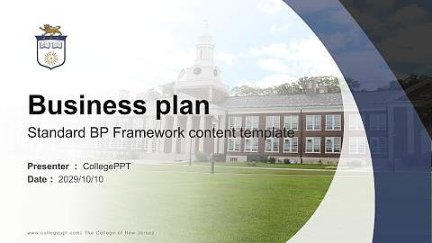 The College of New Jersey Competition/Entrepreneurship Contest PPT Template