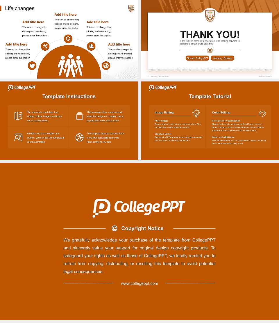 The University of Texas at Austin National Scholarship Defense PPT Template16:9 ratio PPT effect preview image4