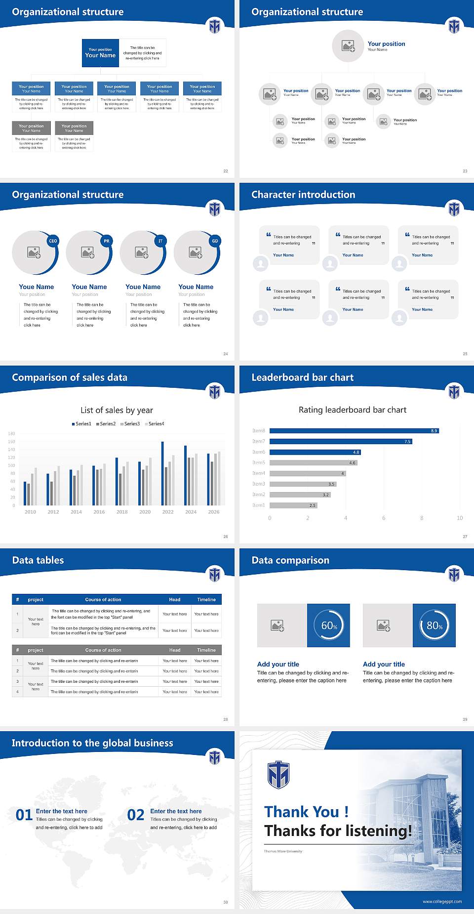 Thomas More University Academic Presentation/Research Findings Report PPT Template4:3 ratio PPT effect preview image4