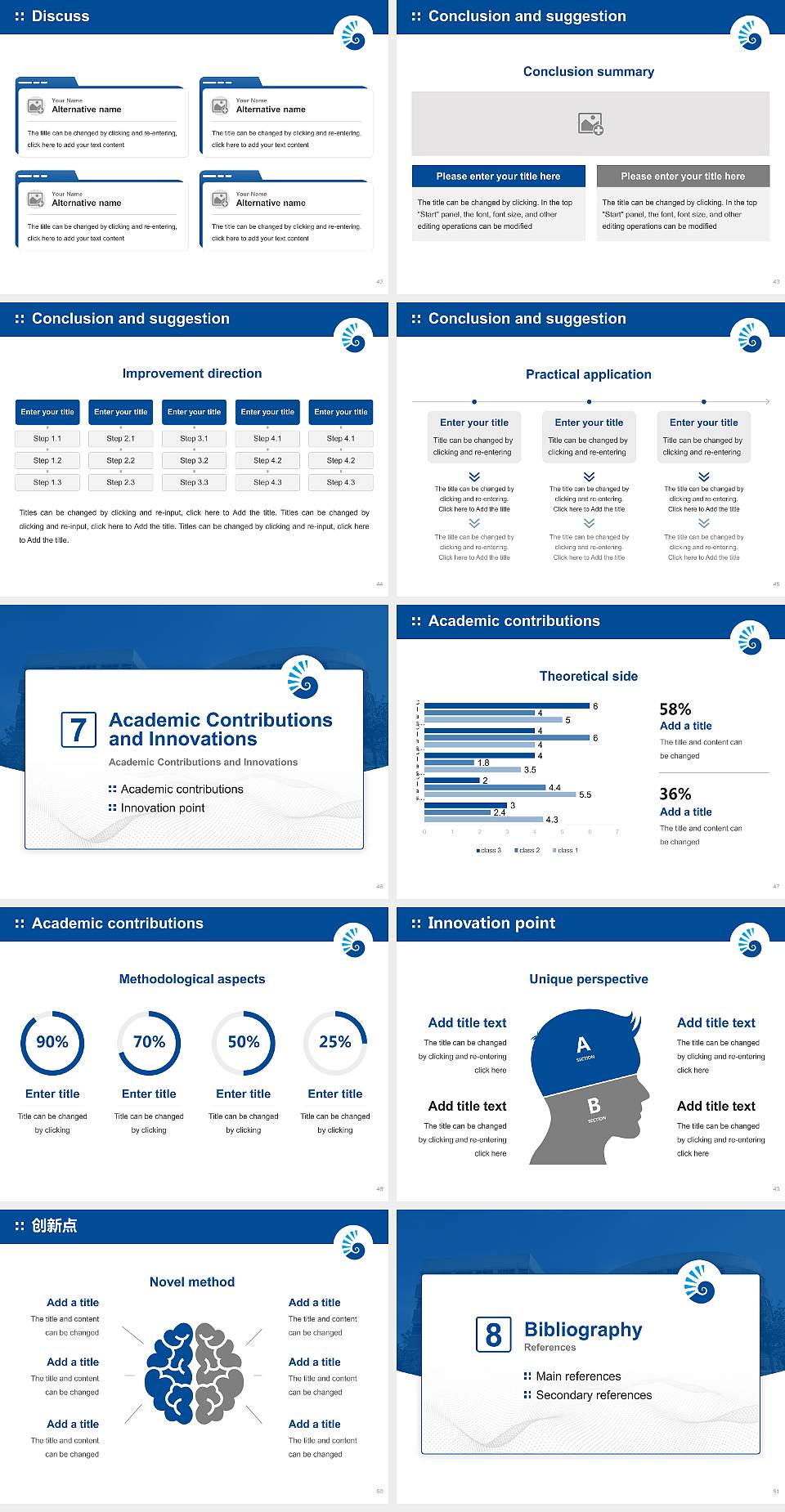 The University of West Florida Graduation Thesis Defense PPT Template4:3 ratio PPT effect preview image6