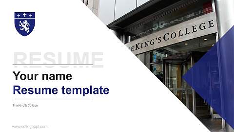 The King’S College Resume PPT Template