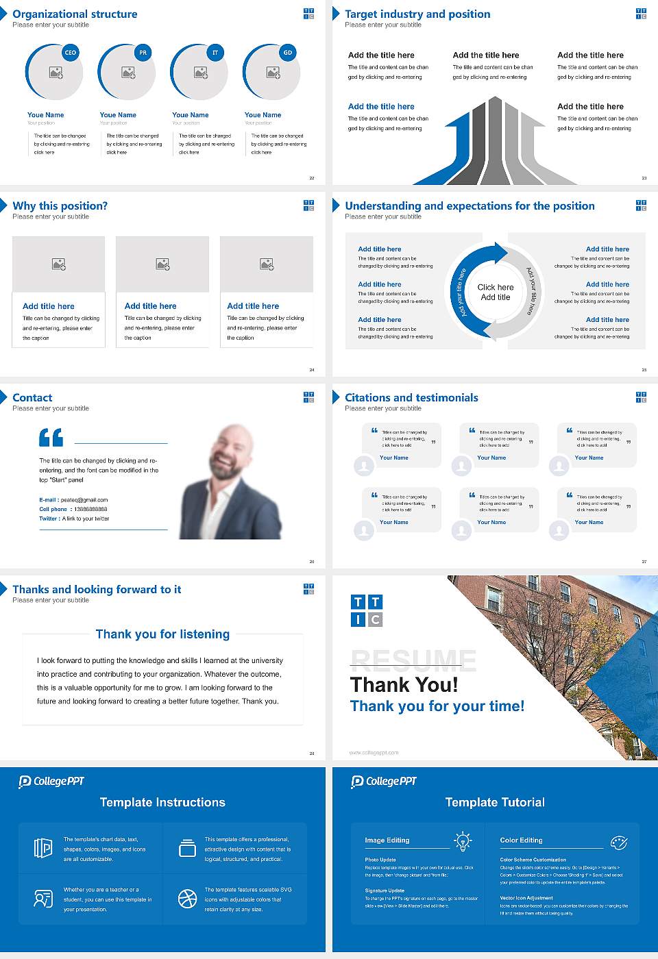 Toyota Technological Institute at Chicago Resume PPT Template16:9 ratio PPT effect preview image4