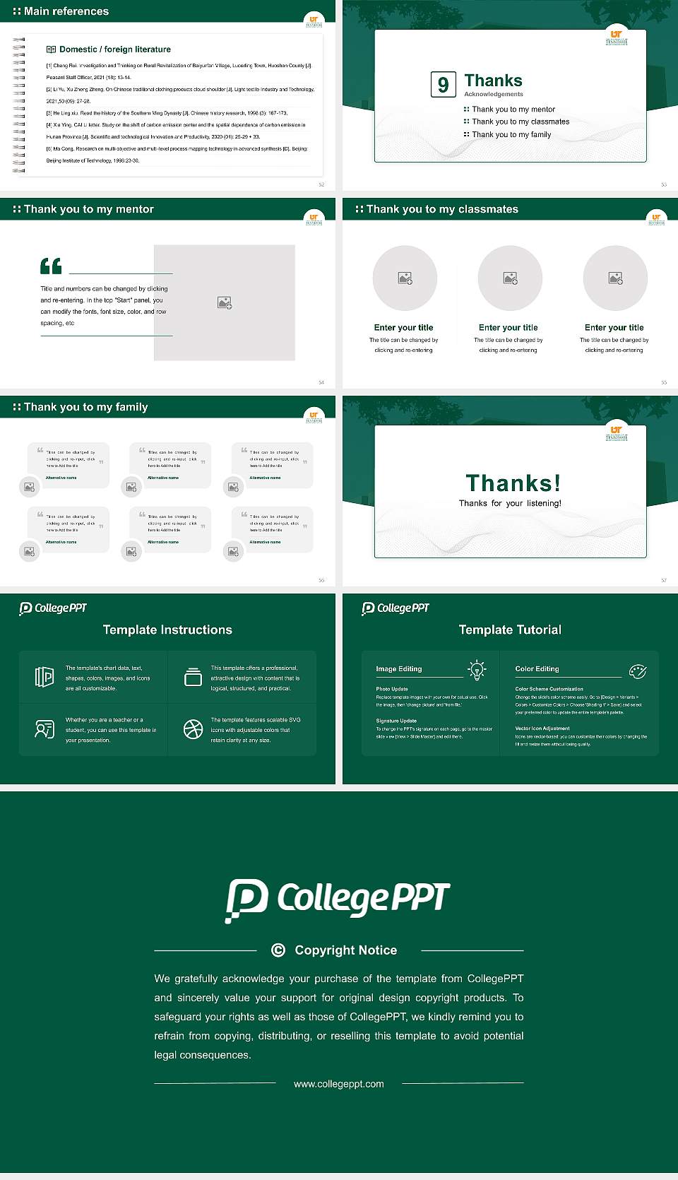 The University of Tennessee Health Science Center Graduation Thesis Defense PPT Template16:9 ratio PPT effect preview image7