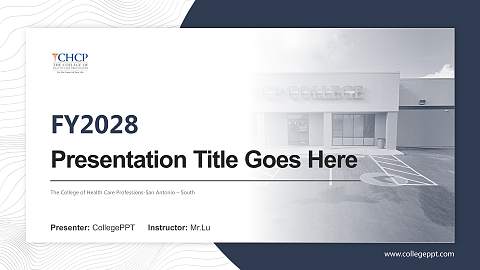 The College of Health Care Professions-San Antonio – South Academic Presentation/Research Findings Report PPT Template