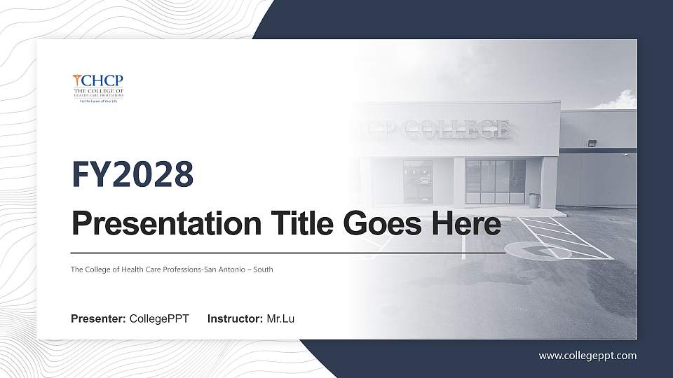 The College of Health Care Professions-San Antonio – South Academic Presentation/Research Findings Report PPT Template16:9 ratio PPT effect preview image