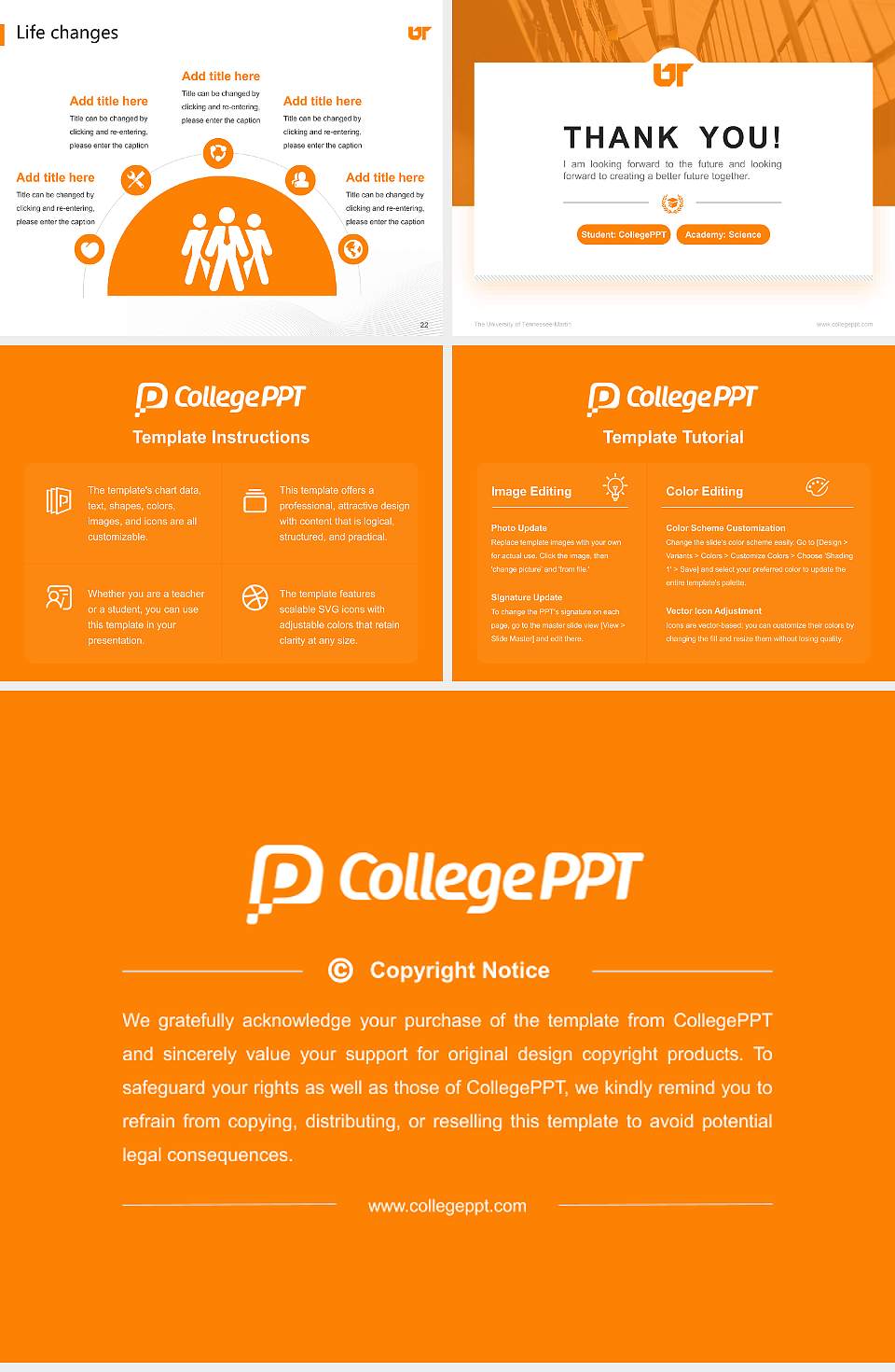 The University of Tennessee-Martin National Scholarship Defense PPT Template4:3 ratio PPT effect preview image4