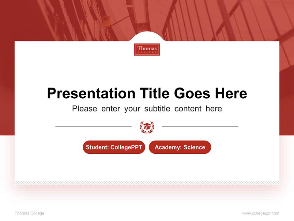 Thomas College National Scholarship Defense PPT Template4:3 ratio PPT effect preview image4