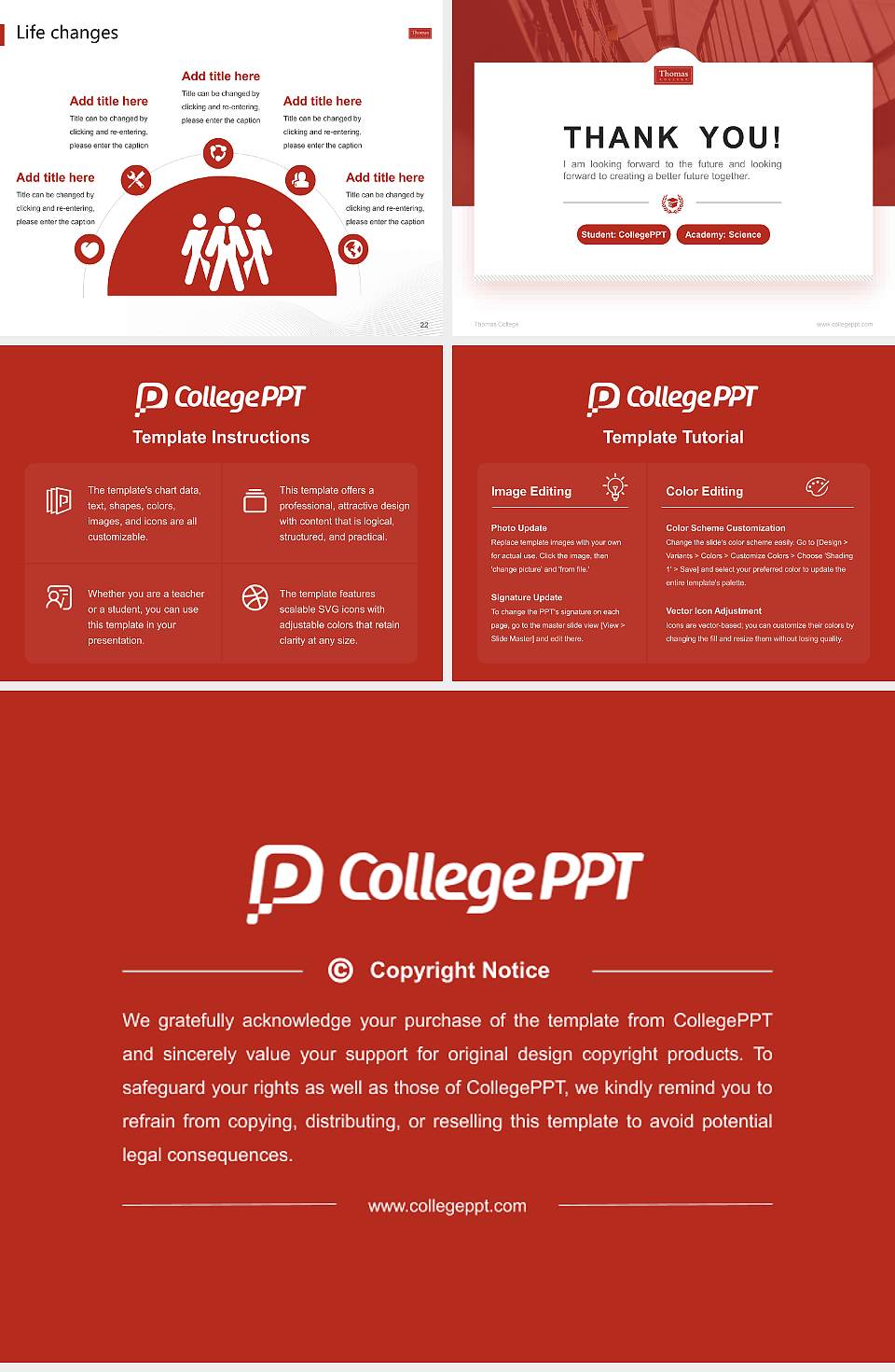 Thomas College National Scholarship Defense PPT Template4:3 ratio PPT effect preview image4