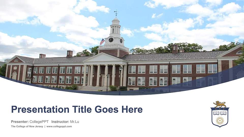 The College of New Jersey Course/Courseware Creation PPT Template16:9 ratio PPT effect preview image