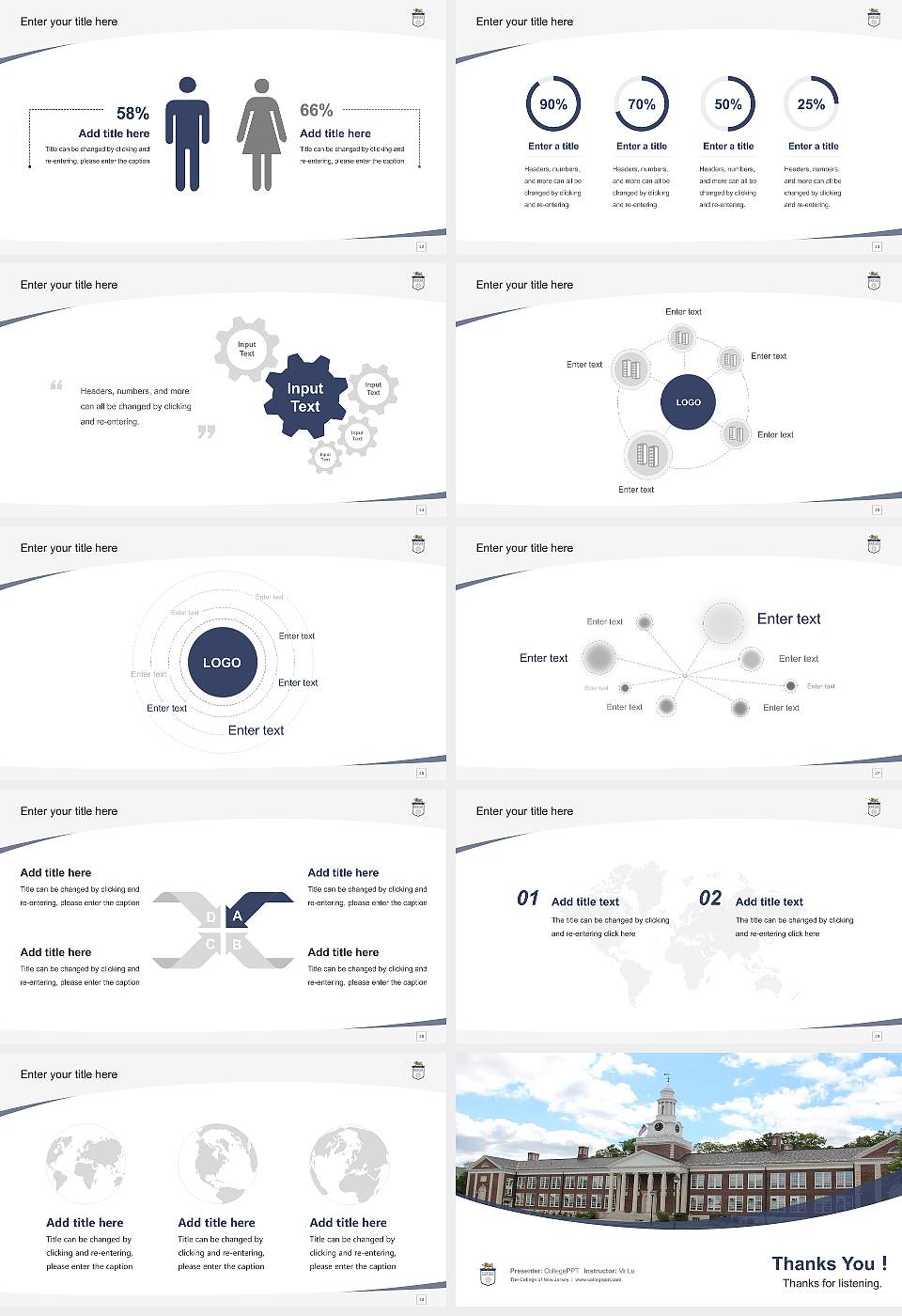 The College of New Jersey Course/Courseware Creation PPT Template16:9 ratio PPT effect preview image4