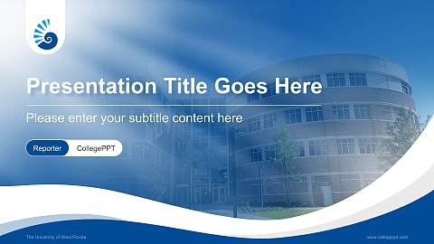 The University of West Florida Lecture Sharing and Networking Event PPT Template