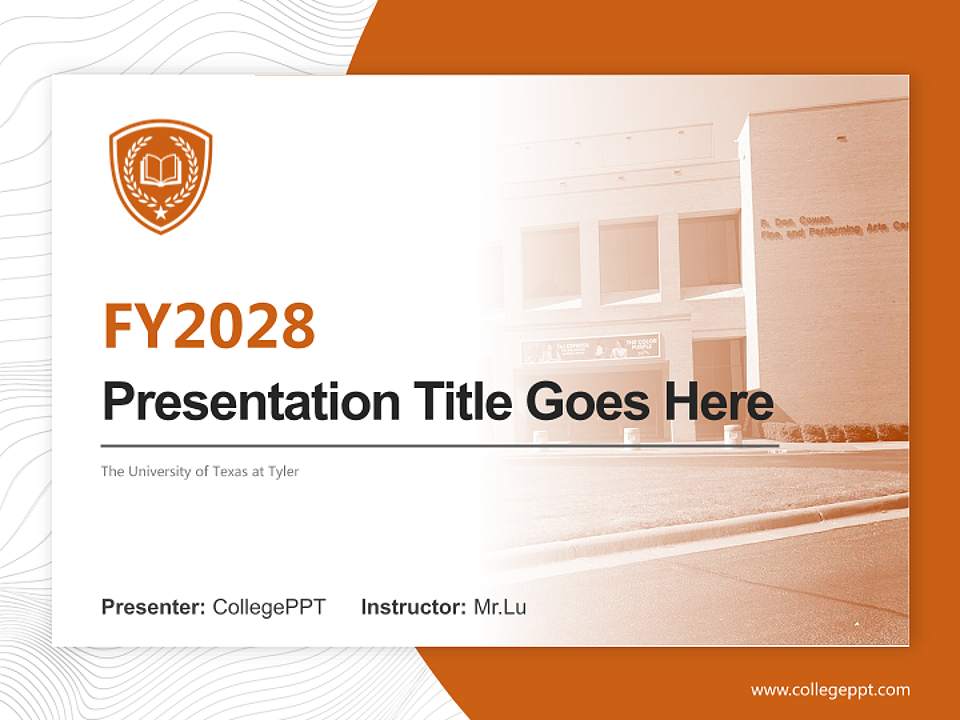 The University of Texas at Tyler Academic Presentation/Research Findings Report PPT Template4:3 ratio PPT effect preview image5