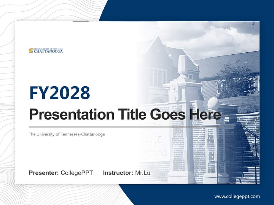 The University of Tennessee-Chattanooga Academic Presentation/Research Findings Report PPT Template4:3 ratio PPT effect preview image5