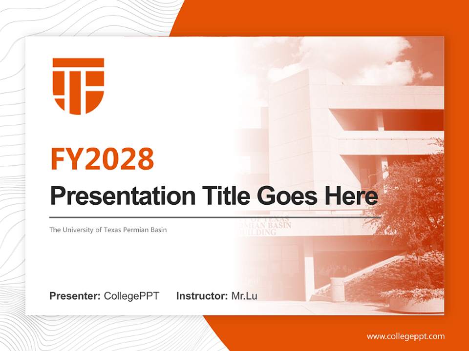 The University of Texas Permian Basin Academic Presentation/Research Findings Report PPT Template4:3 ratio PPT effect preview image5