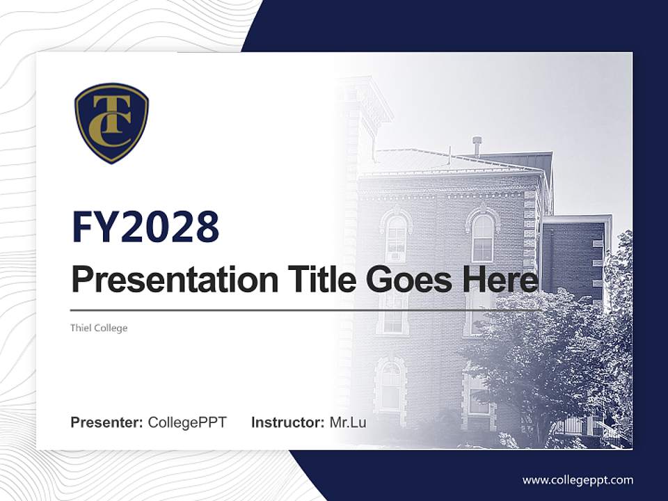 Thiel College Academic Presentation/Research Findings Report PPT Template4:3 ratio PPT effect preview image5