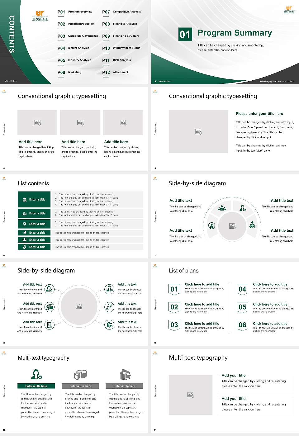 The University of Tennessee Health Science Center Competition/Entrepreneurship Contest PPT Template16:9 ratio PPT effect preview image2