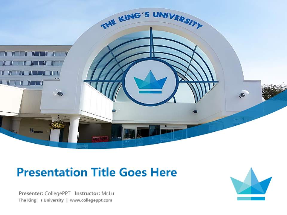 The King’S University Course/Courseware Creation PPT Template4:3 ratio PPT effect preview image5