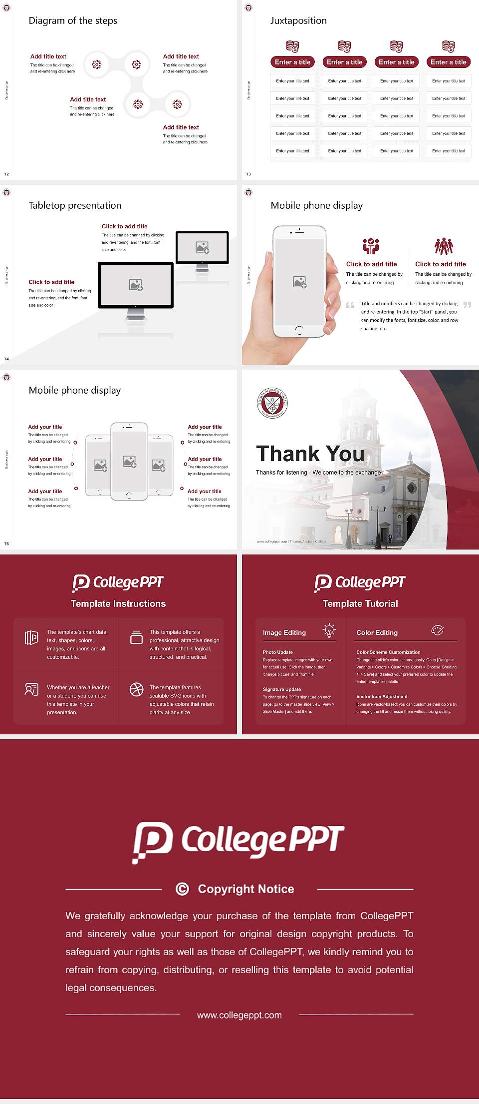 Thomas Aquinas College Competition/Entrepreneurship Contest PPT Template4:3 ratio PPT effect preview image9