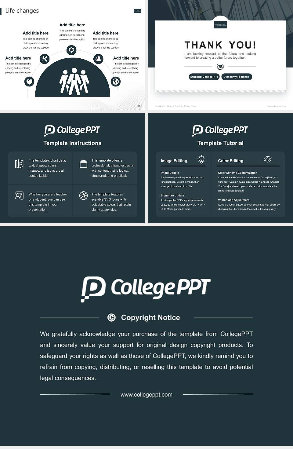 The Seattle School of Theology & Psychology National Scholarship Defense PPT Template4:3 ratio PPT effect preview image4