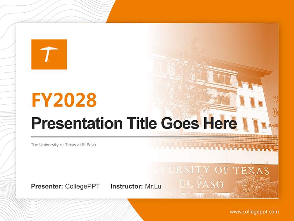The University of Texas at El Paso Academic Presentation/Research Findings Report PPT Template4:3 ratio PPT effect preview image5