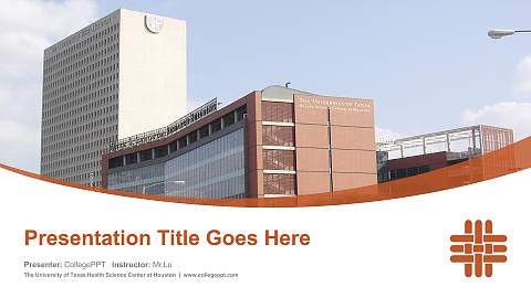 The University of Texas Health Science Center at Houston Course/Courseware Creation PPT Template
