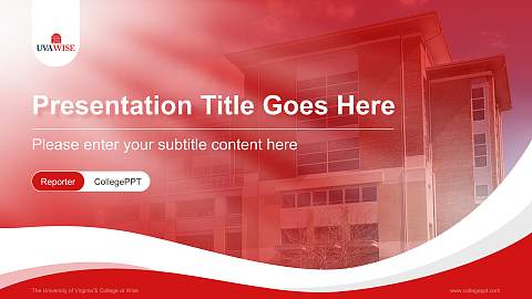 The University of Virginia’S College at Wise Lecture Sharing and Networking Event PPT Template