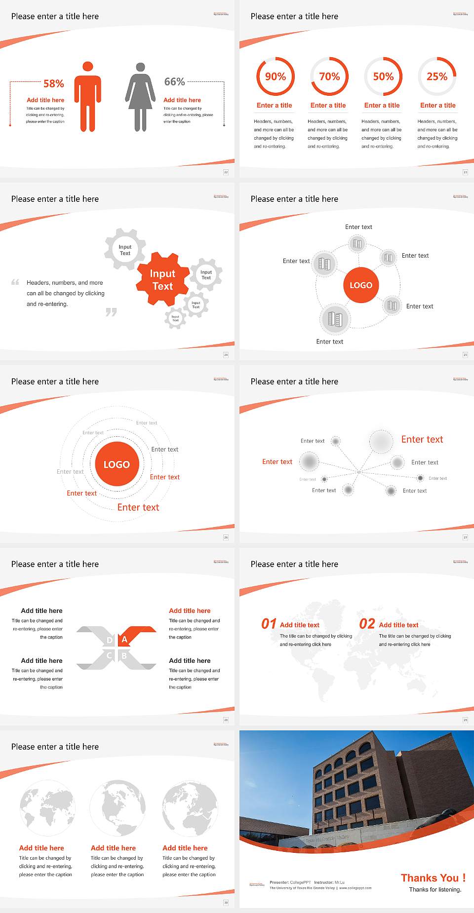 The University of Texas Rio Grande Valley Course/Courseware Creation PPT Template4:3 ratio PPT effect preview image4