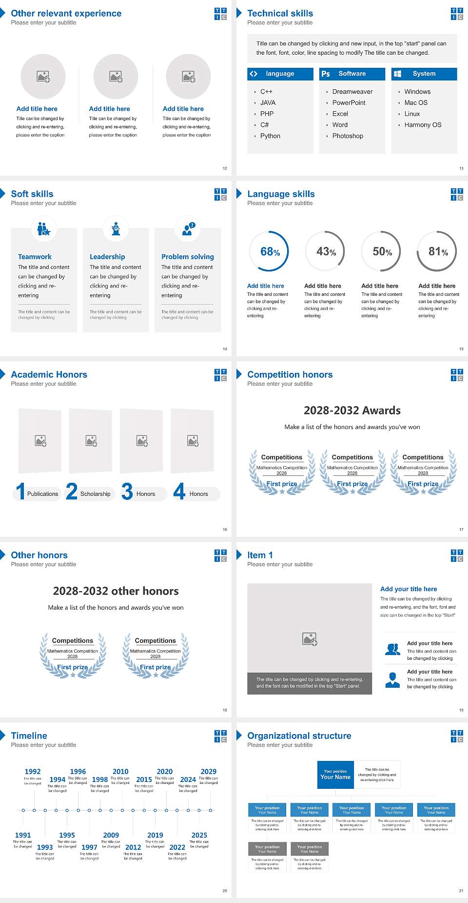 Toyota Technological Institute at Chicago Resume PPT Template4:3 ratio PPT effect preview image3