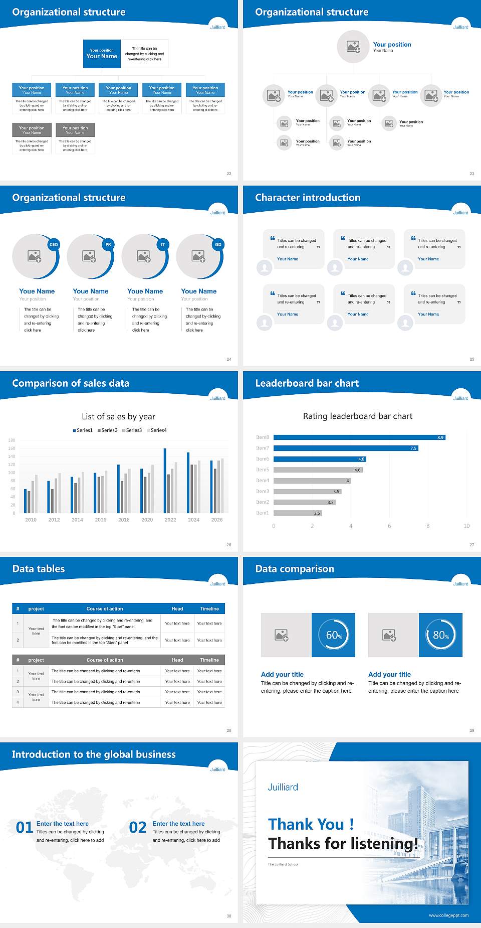 The Juilliard School Academic Presentation/Research Findings Report PPT Template4:3 ratio PPT effect preview image4
