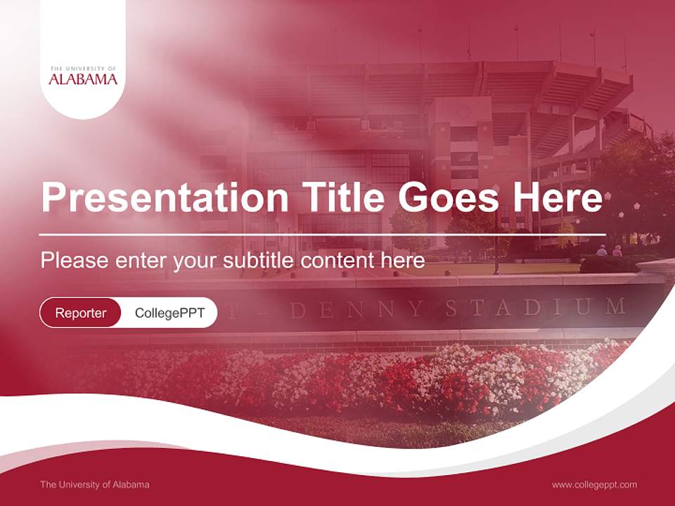 The University of Alabama Lecture Sharing and Networking Event PPT Template4:3 ratio PPT effect preview image4