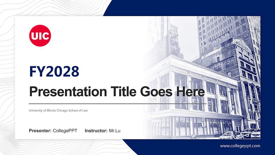 University of Illinois Chicago School of Law Academic Presentation/Research Findings Report PPT Template16:9 ratio PPT effect preview image