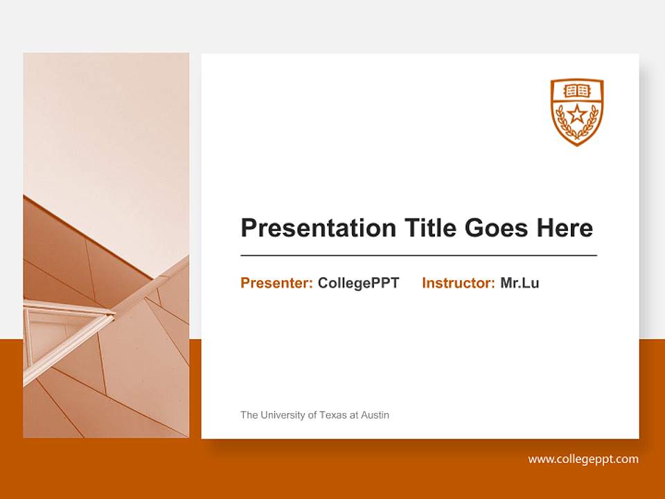 The University of Texas at Austin General Purpose PPT Template4:3 ratio PPT effect preview image6